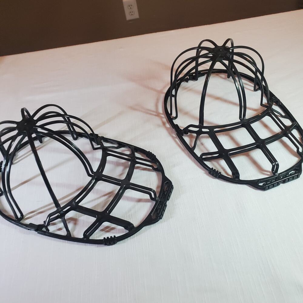 Black Plastic Baseball Cap Shaper Frame Storage Protector Pair